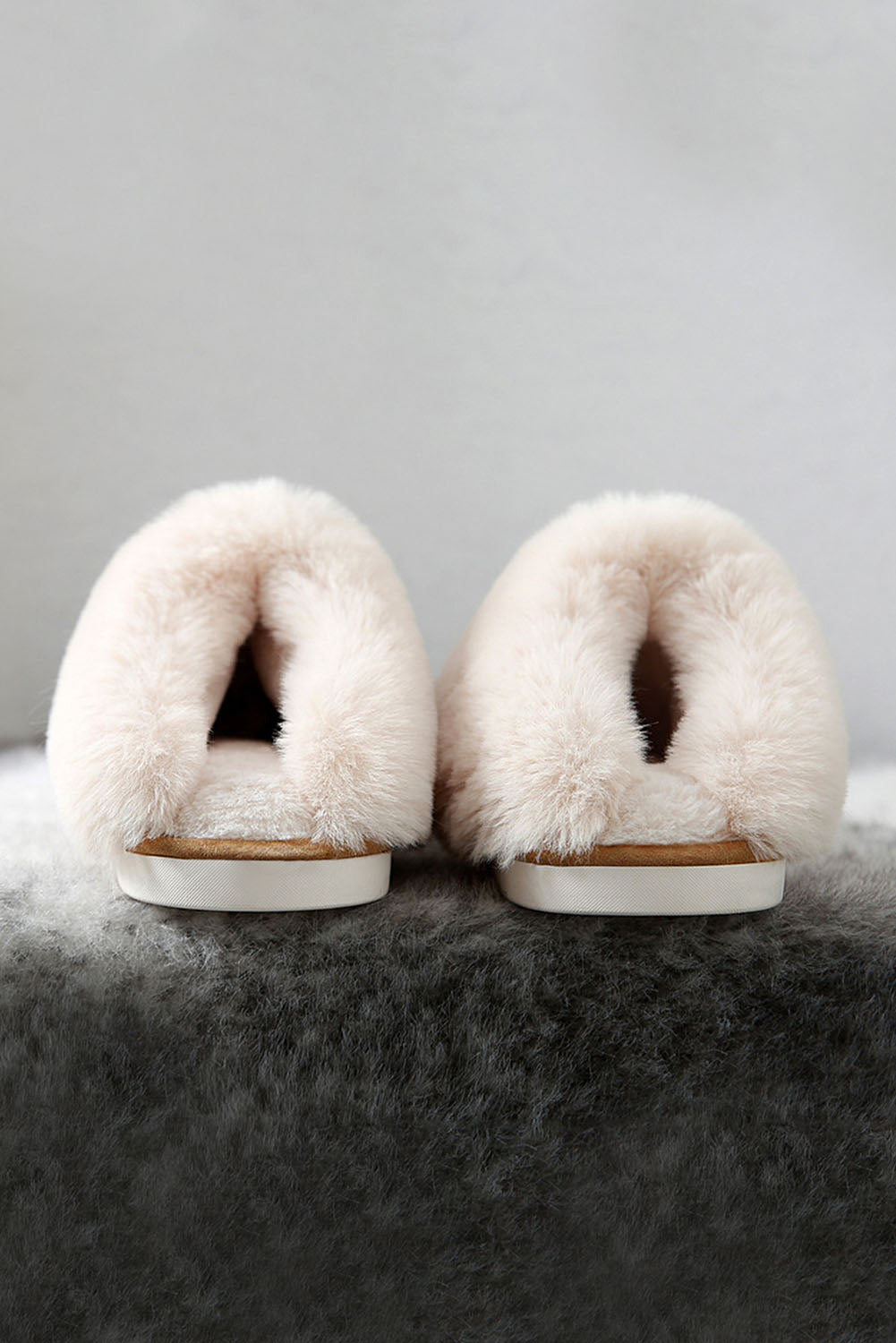 Camel Plush Winter Home Slippers