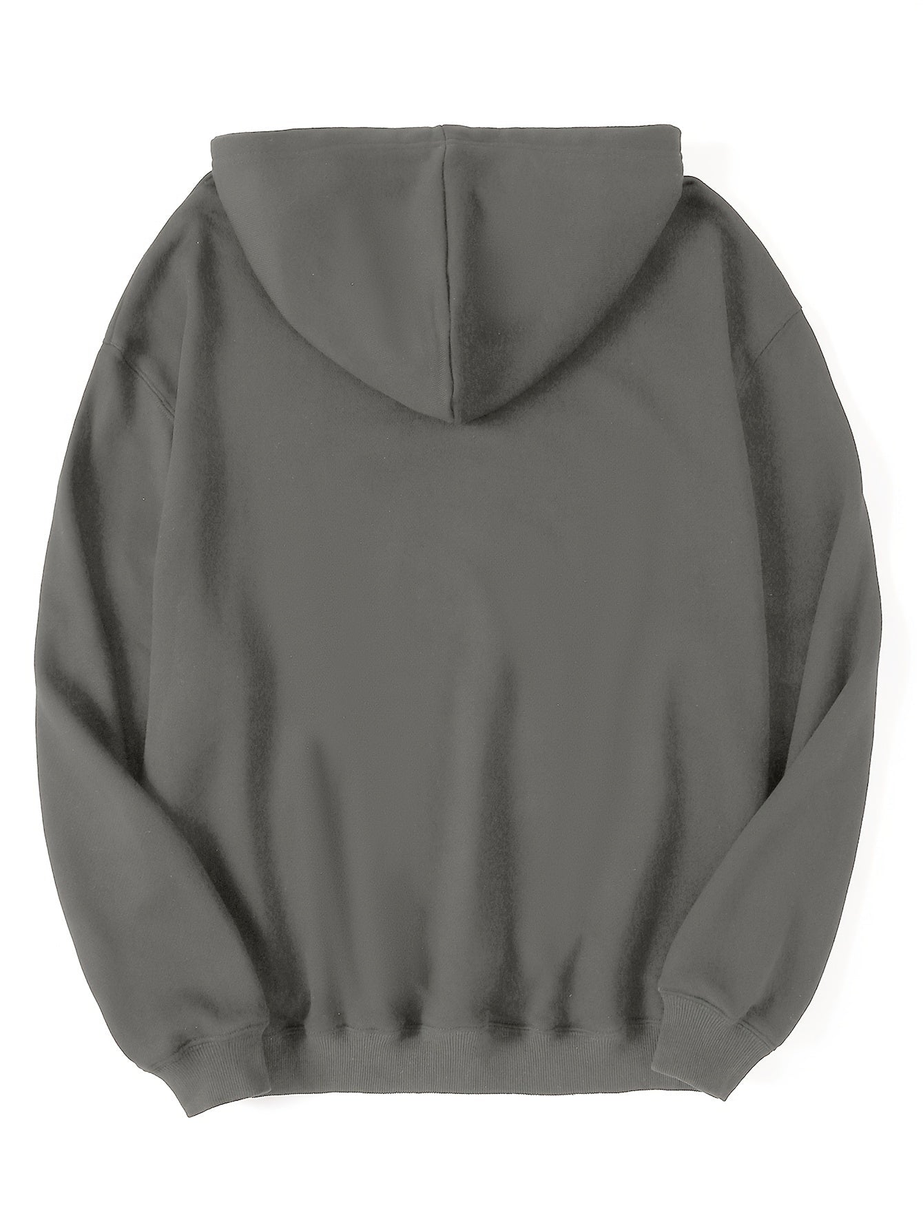 Cartoon Planet and Letter Print Hoodie, Casual Graphic.