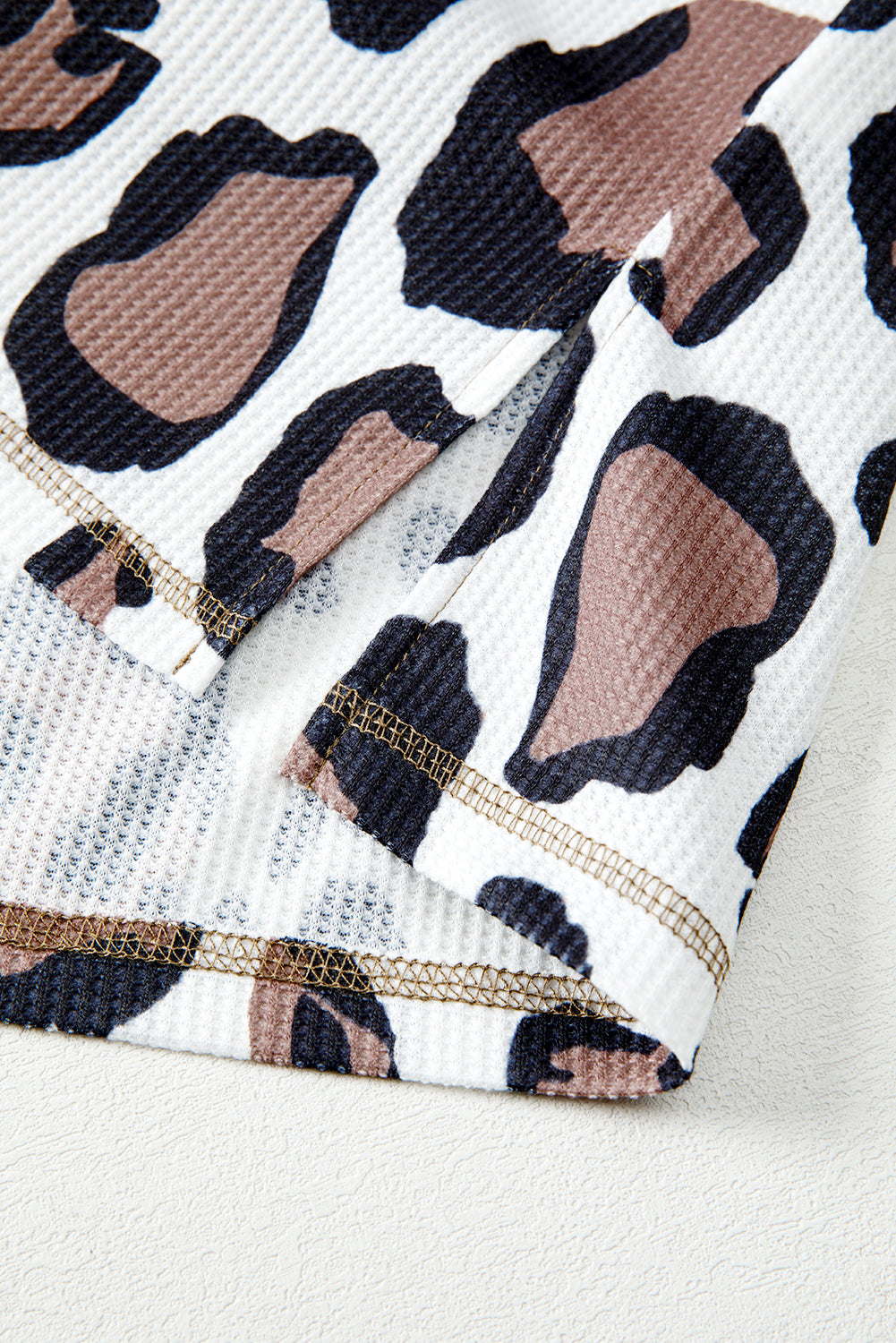 Oversized Leopard Patchwork Zip Up Hoodie