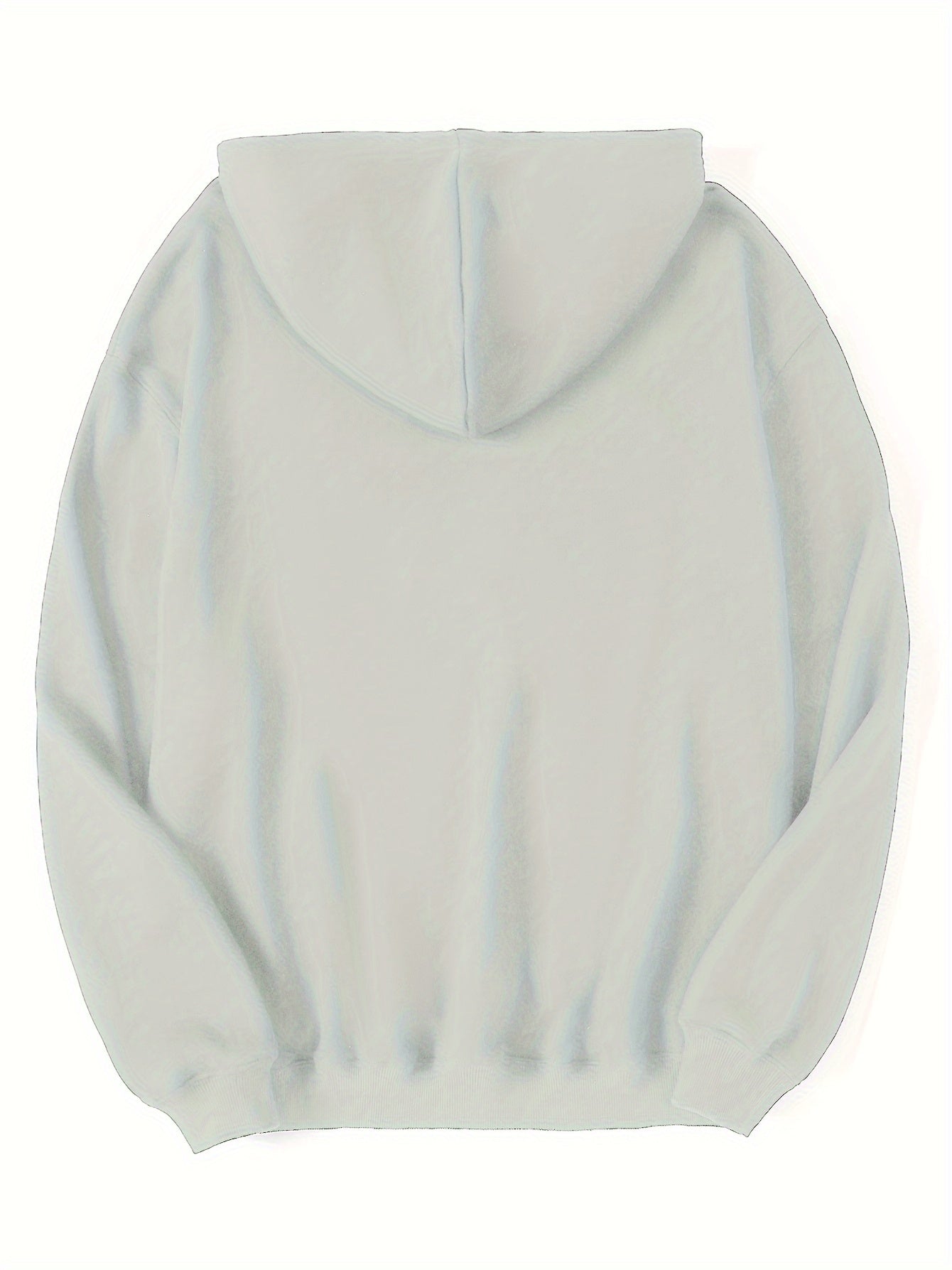 Cartoon Planet and Letter Print Hoodie, Casual Graphic.