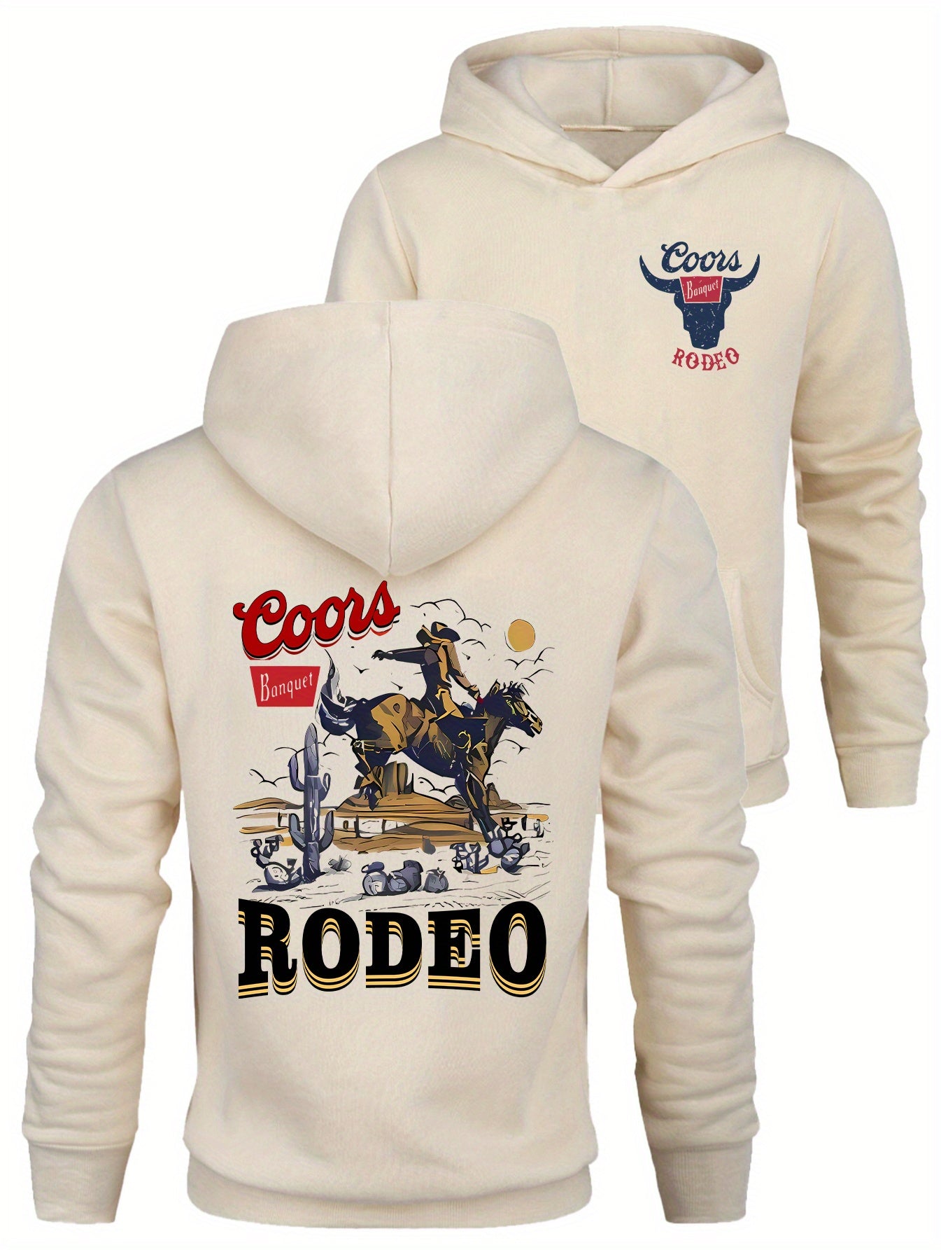 Cozy RODEO Hoodie - Men's Hoodie with Long Sleeves, Perfect for Any Occasion. A Must-Have for Autumn and Winter.