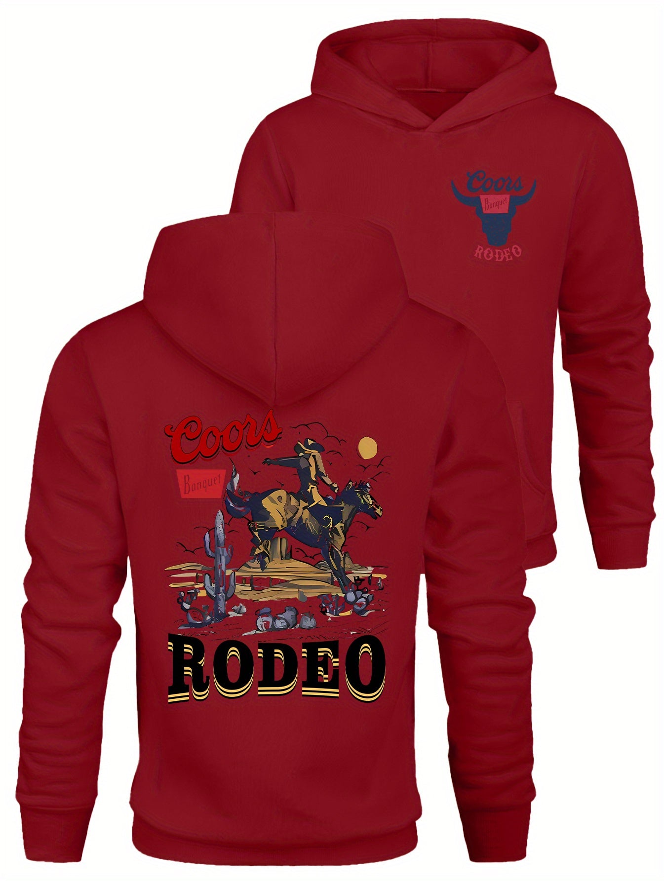 Cozy RODEO Hoodie - Men's Hoodie with Long Sleeves, Perfect for Any Occasion. A Must-Have for Autumn and Winter.