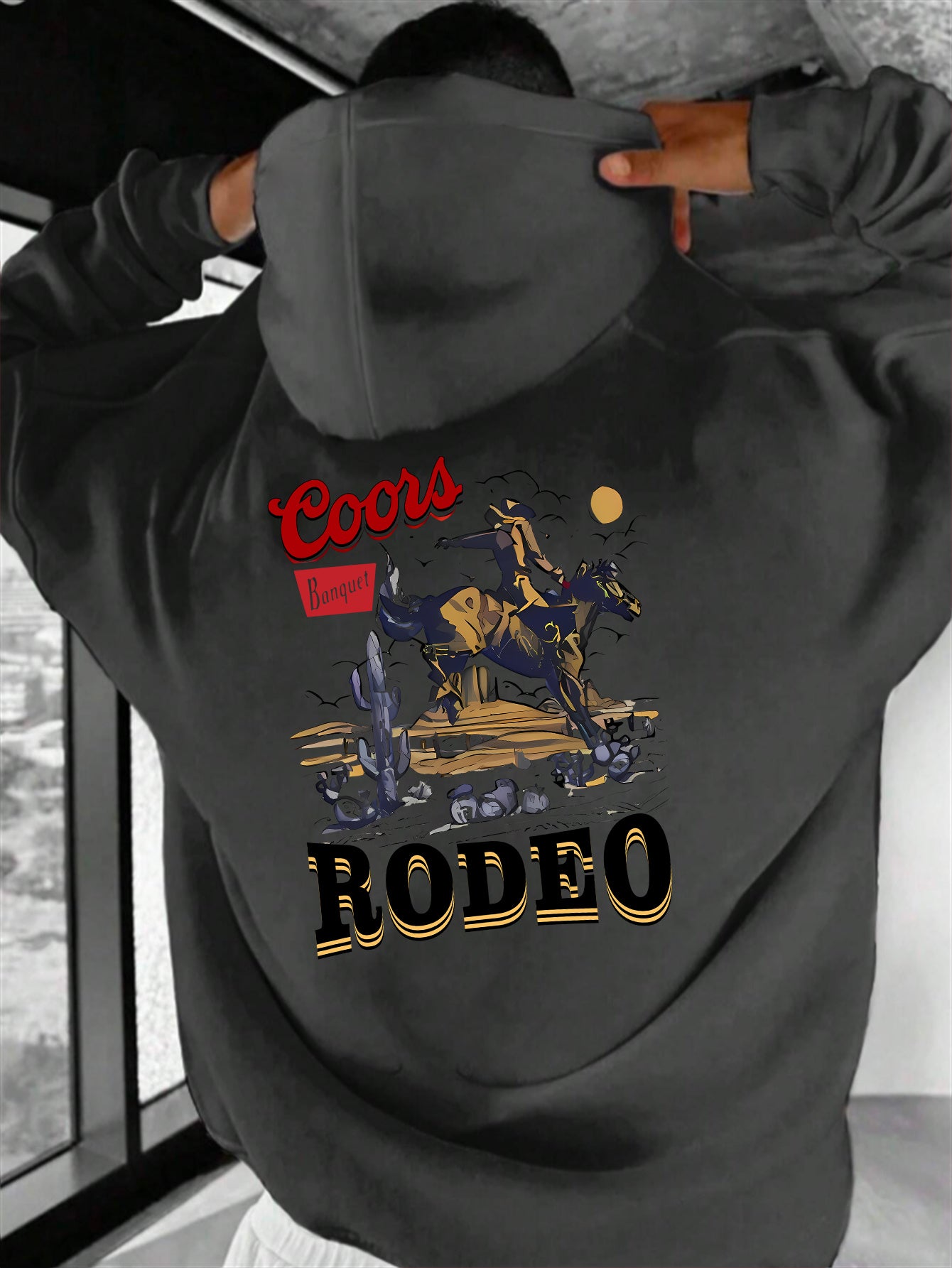 Cozy RODEO Hoodie - Men's Hoodie with Long Sleeves, Perfect for Any Occasion. A Must-Have for Autumn and Winter.