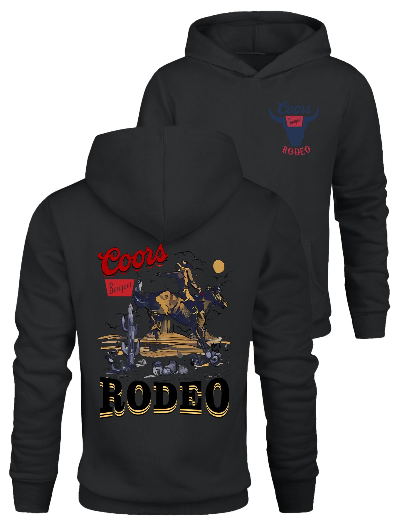 Cozy RODEO Hoodie - Men's Hoodie with Long Sleeves, Perfect for Any Occasion. A Must-Have for Autumn and Winter.