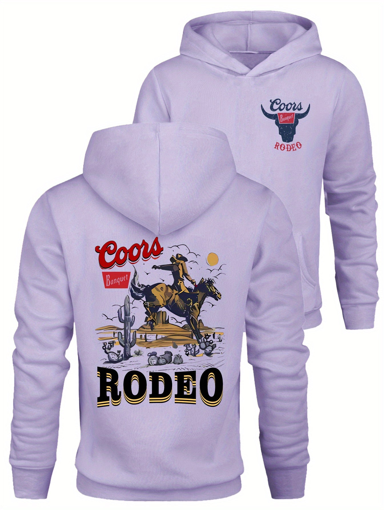 Cozy RODEO Hoodie - Men's Hoodie with Long Sleeves, Perfect for Any Occasion. A Must-Have for Autumn and Winter.