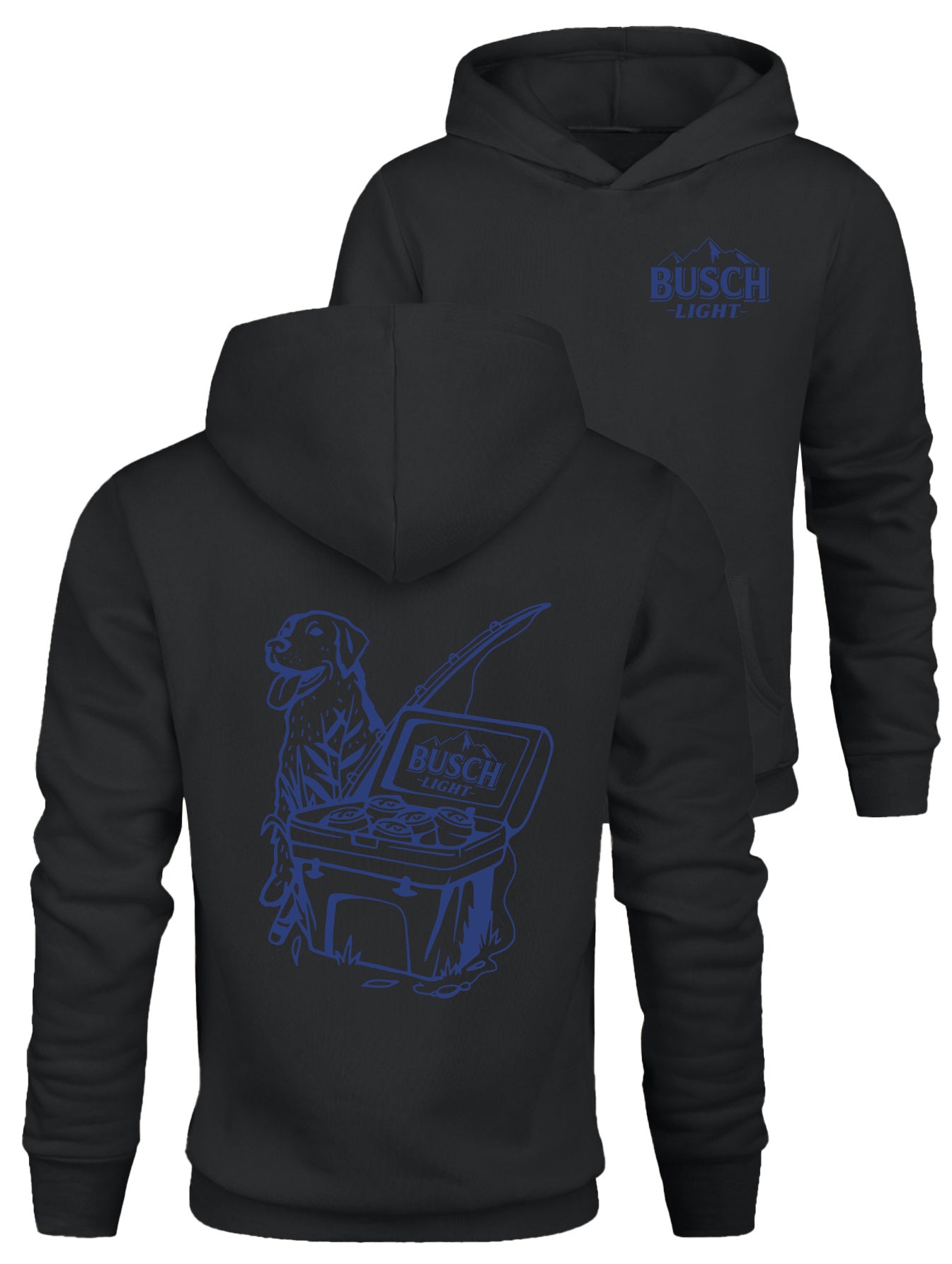 BUSCH' Print, Men's Casual and Cozy Hoodies, Trendy Long-Sleeve Hooded Sweatshirt