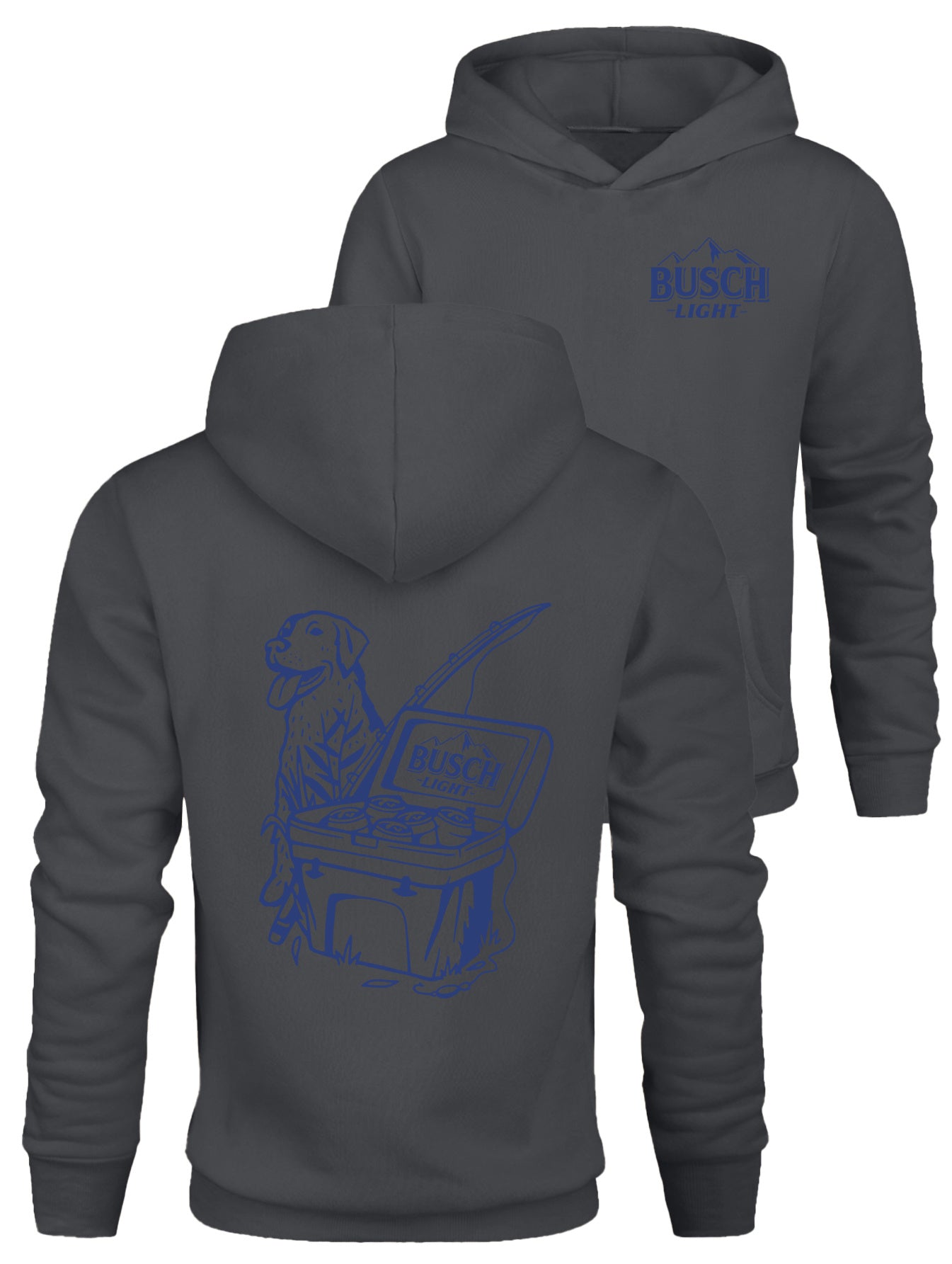 BUSCH' Print, Men's Casual and Cozy Hoodies, Trendy Long-Sleeve Hooded Sweatshirt