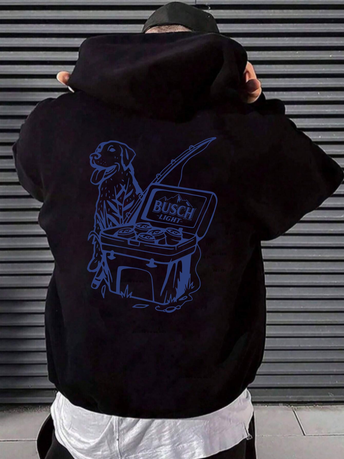 BUSCH' Print, Men's Casual and Cozy Hoodies, Trendy Long-Sleeve Hooded Sweatshirt