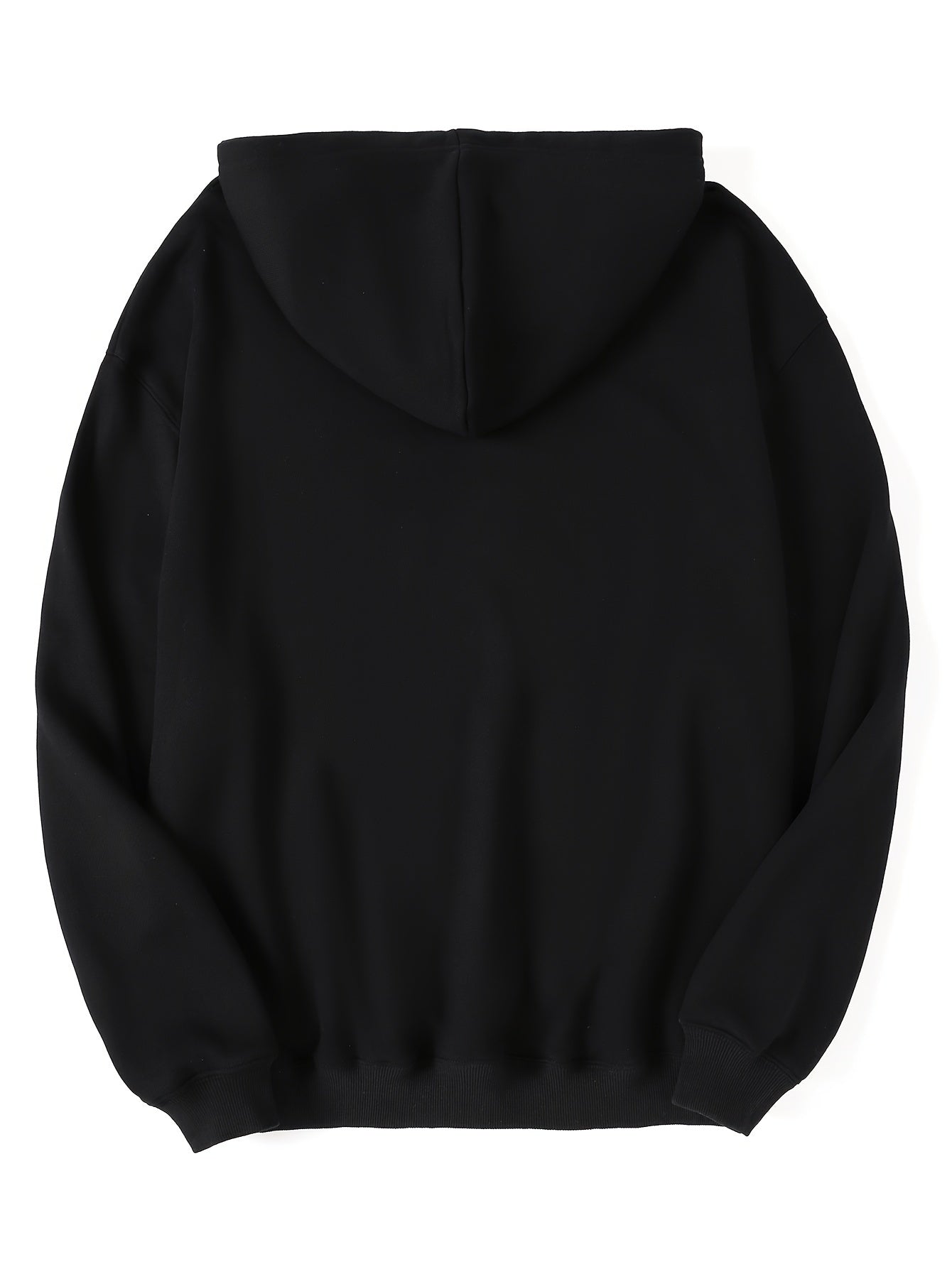 Cartoon Planet and Letter Print Hoodie, Casual Graphic.