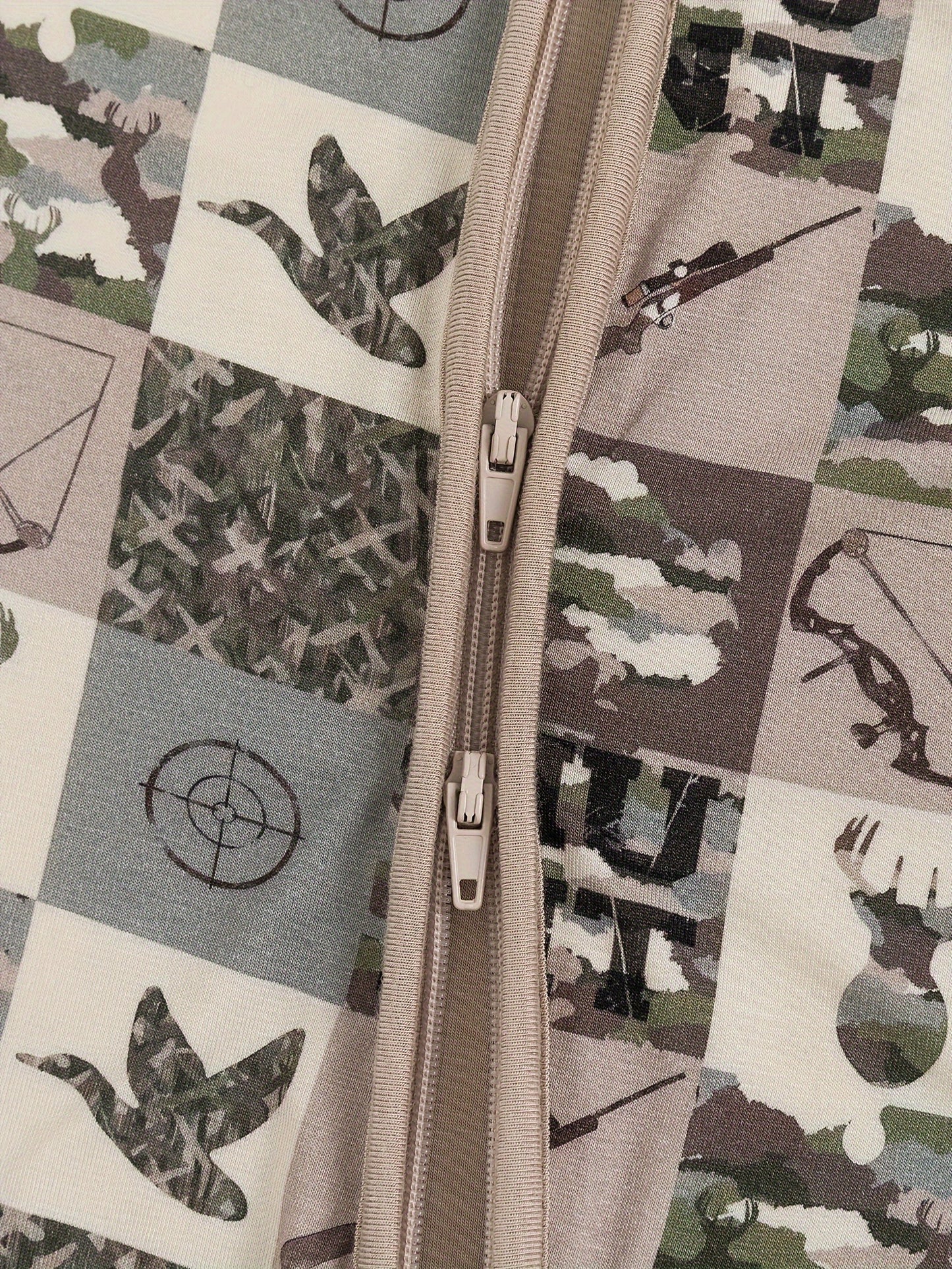 Soft Bamboo zippy with Cartoon Graphic, Long Sleeve