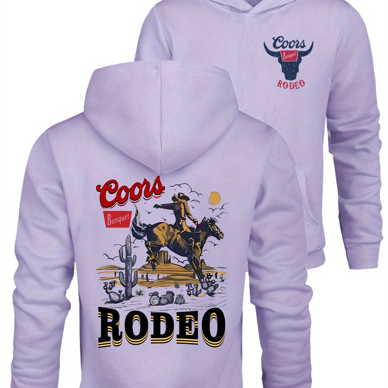 Cozy RODEO Hoodie - Men's Hoodie with Long Sleeves, Perfect for Any Occasion. A Must-Have for Autumn and Winter.