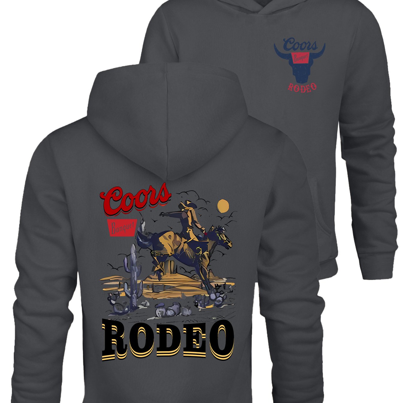 Cozy RODEO Hoodie - Men's Hoodie with Long Sleeves, Perfect for Any Occasion. A Must-Have for Autumn and Winter.