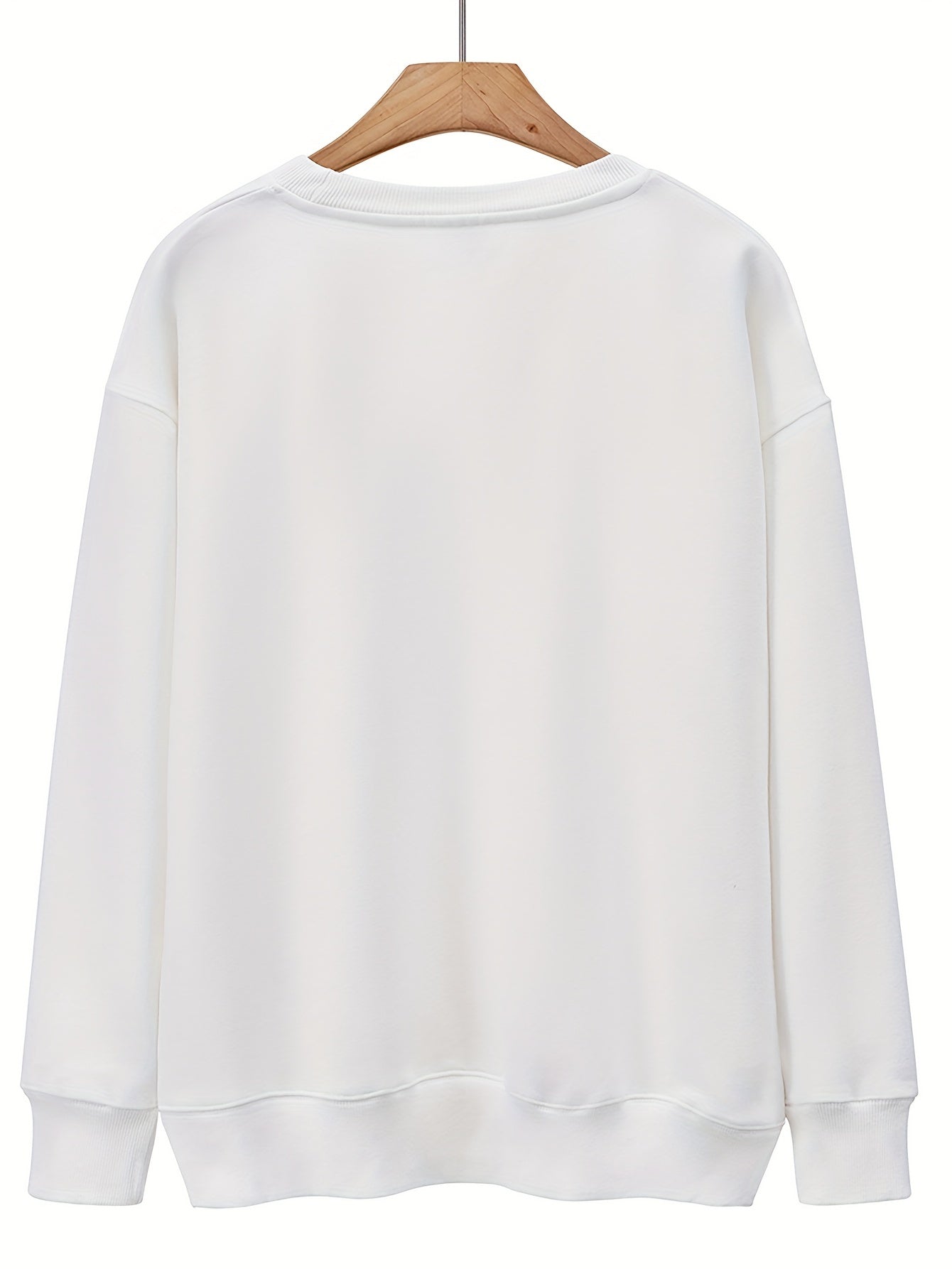 [Halloweentown] Halloween Print Sweatshirt, Women's Casual Long Sleeve Crew Neck