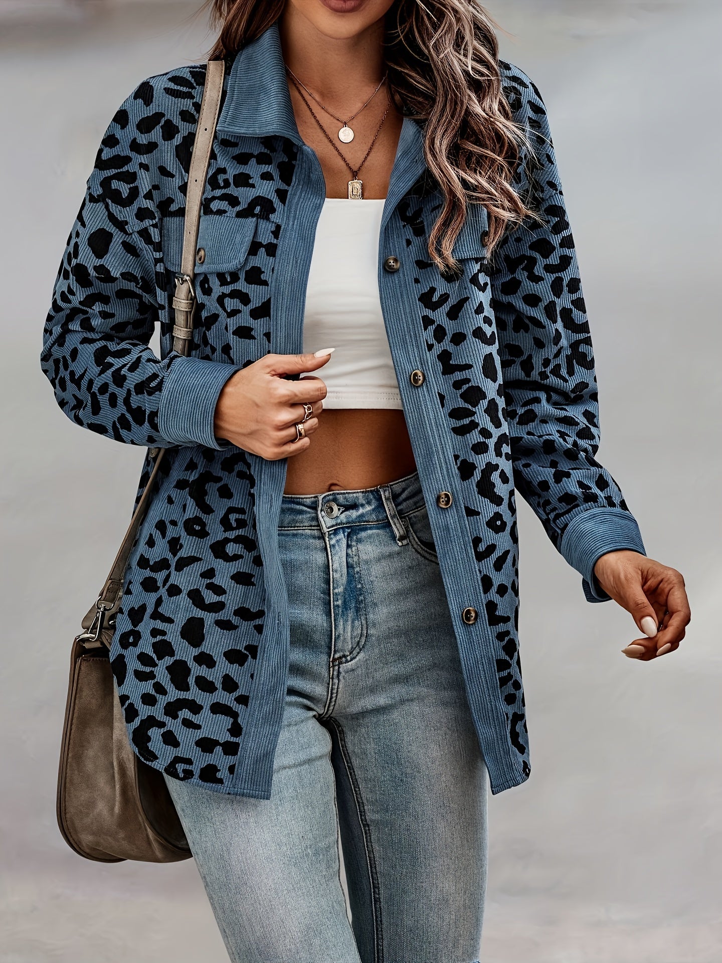 The Elegant Leopard Corduroy Shacket