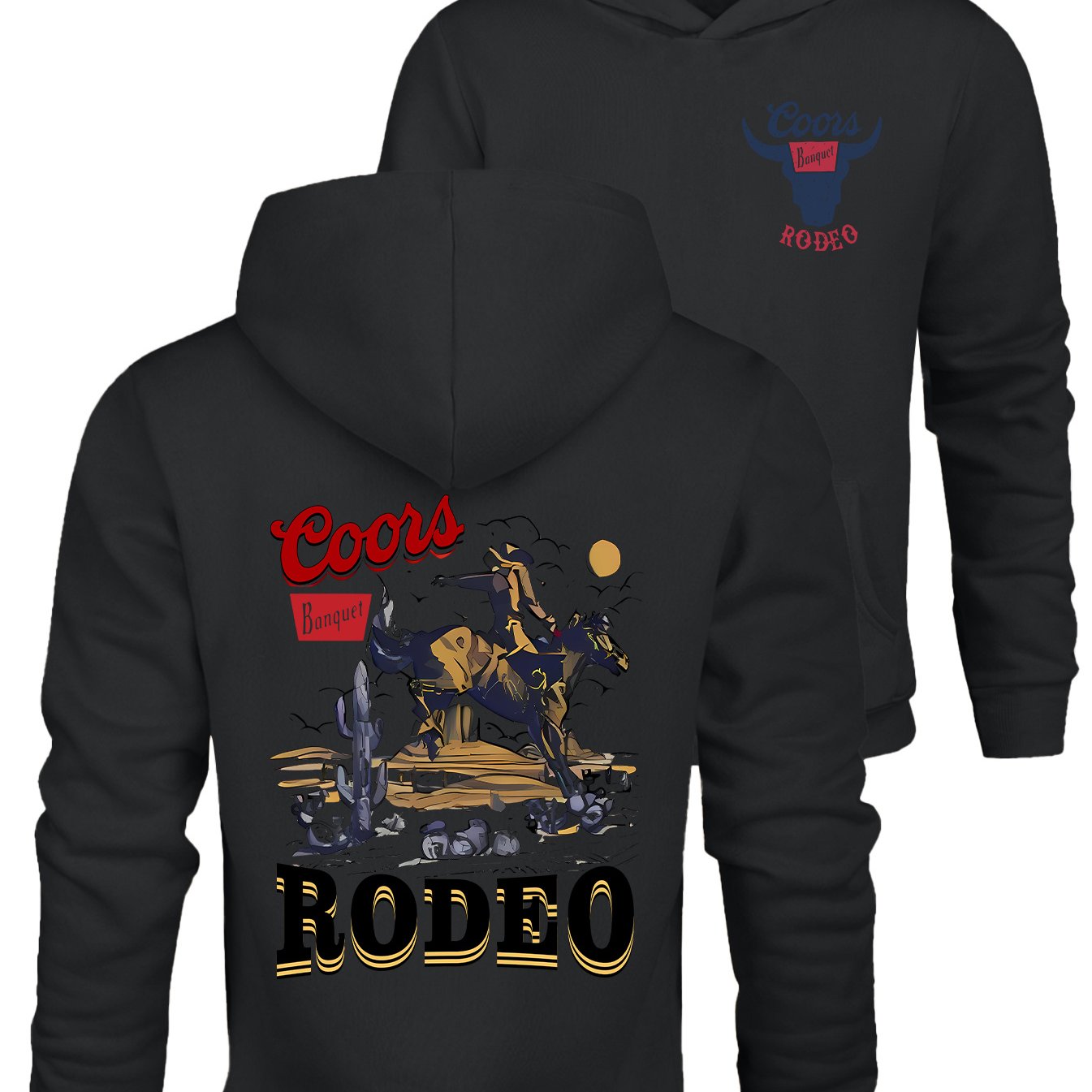 Cozy RODEO Hoodie - Men's Hoodie with Long Sleeves, Perfect for Any Occasion. A Must-Have for Autumn and Winter.